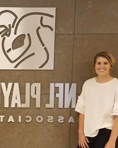 As a self-described "big time football fan," senior Brittany Pair knew an internship with the NFL Players Association would give her valuable experiences for a career in sports management. 